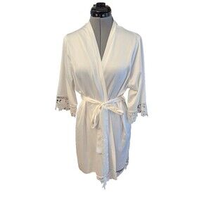 Le Rose -Lauren Lace-Satin Ivory  Robe‎ SIZE Sm/Med Bridesmaids Bridal Wedding